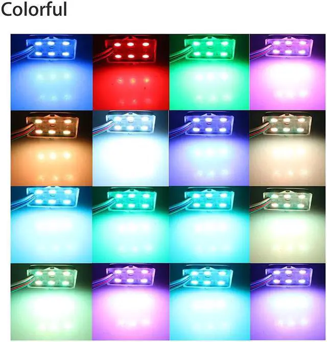 Alt view image 5 of 7 - Paiying 8pc 48LED LED Rock Lights Under Body LED Lighting Truck Bed Cargo Lights Atmosphere Light RGB RF Remote Control Waterproof