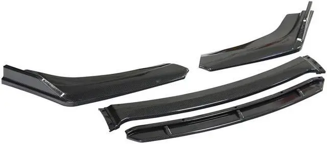 Alt view image 4 of 7 - Paiying 4pcs 3D Carbon Fiber Color Front Bumper Splitter Lip Diffuser Spoiler Body Kit