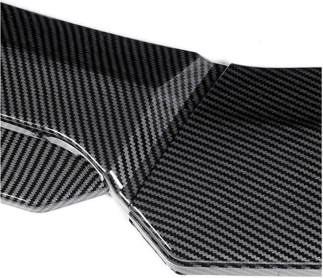 Alt view image 3 of 7 - Paiying 4pcs 3D Carbon Fiber Color Front Bumper Splitter Lip Diffuser Spoiler Body Kit