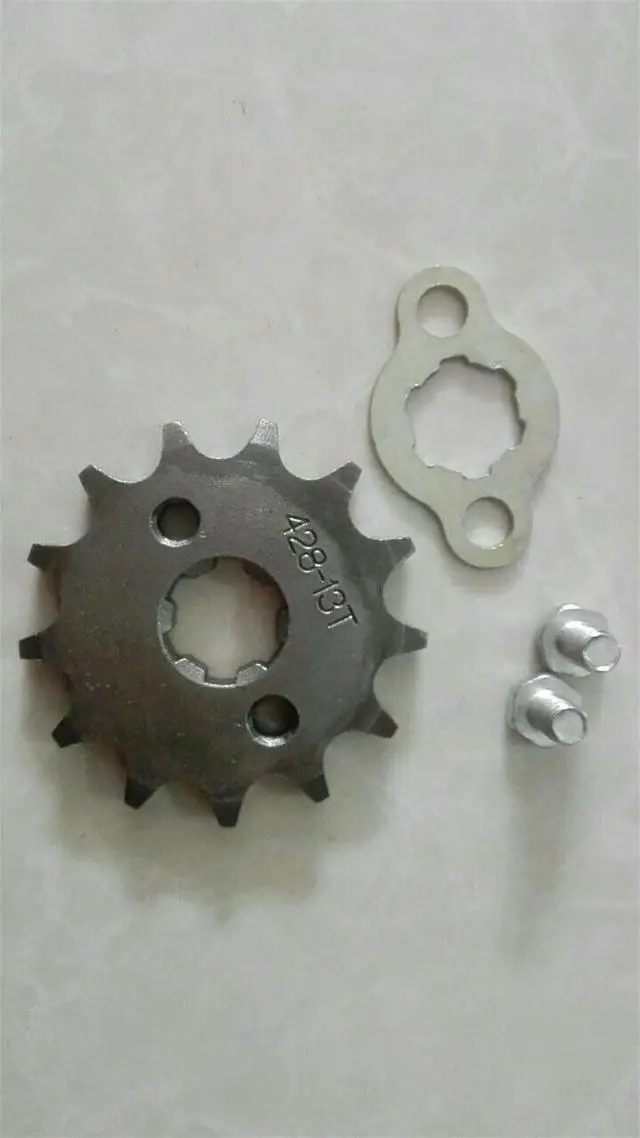 Alt view image 4 of 5 - Yingshan 428 13 T Tooth 17mm Front Engine Sprocket For 50cc 70cc 90cc 110cc 125cc Taotao Dirt Pit Bike ATV Quad Buggy Scooter Motorcycle