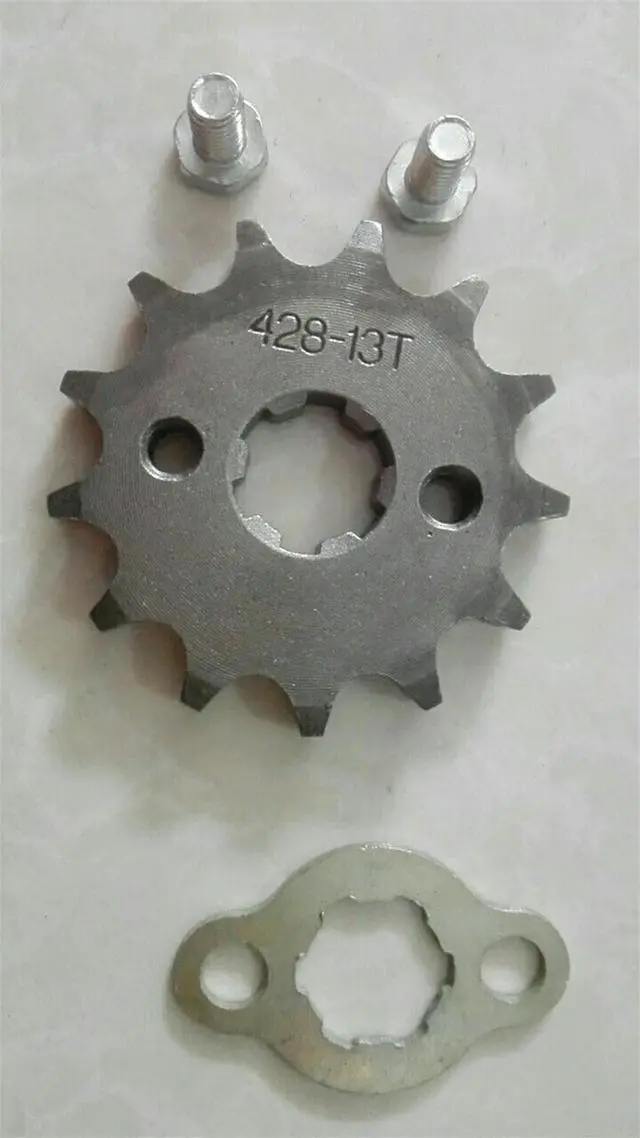 Alt view image 5 of 5 - Yingshan 428 13 T Tooth 17mm Front Engine Sprocket For 50cc 70cc 90cc 110cc 125cc Taotao Dirt Pit Bike ATV Quad Buggy Scooter Motorcycle