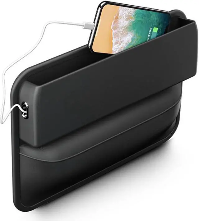 Alt view image 2 of 5 - Yingshan 30x20x5CM PU Leather Front Seat Organizer Box Car Console Side Seat Gap Filler