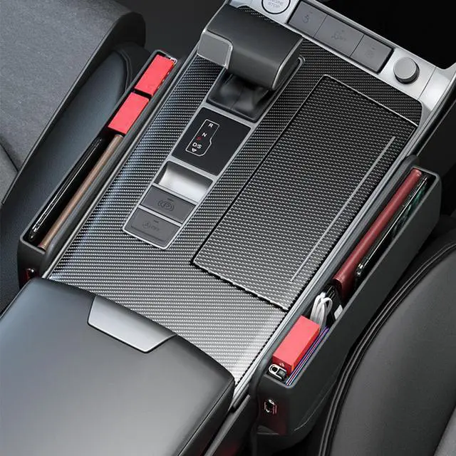 Alt view image 4 of 5 - Yingshan 30x20x5CM PU Leather Front Seat Organizer Box Car Console Side Seat Gap Filler