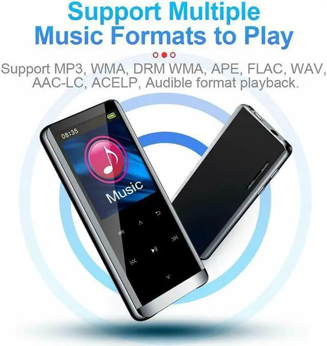 Alt view image 5 of 7 - Portable 1.8-inch OLED Display Bluetooth MP3 Player MP4 Media FM Radio Recorder HIFI Sport Music Speakers