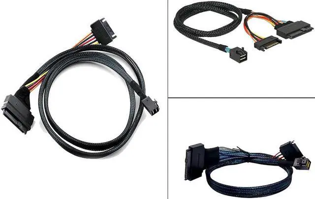 Alt view image 5 of 6 - SFF-8639 68P Straight + PWR to SFF-8643 36P Mini SAS U.2 Cable For 2.5 NVMe SSD