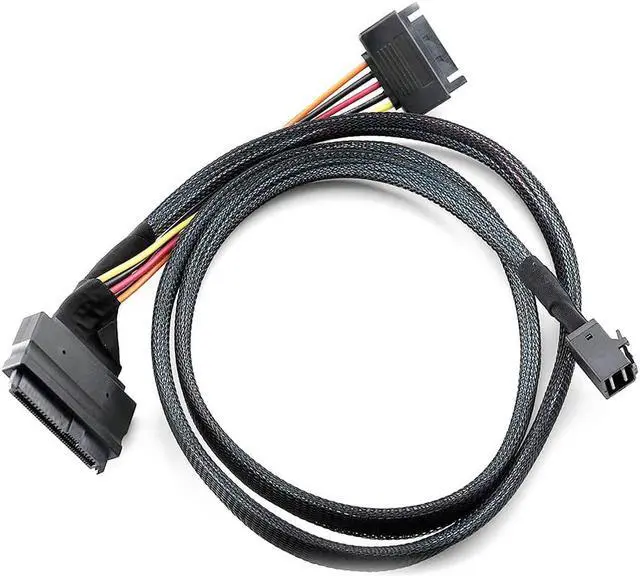 Main image of SFF-8639 68P Straight + PWR to SFF-8643 36P Mini SAS U.2 Cable For 2.5 NVMe SSD