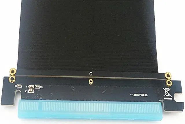 Alt view image 2 of 5 - PCIe 3.0 16X Extension Cable 90 Degree 16X to 16X Ribbon Riser Card (20cm)