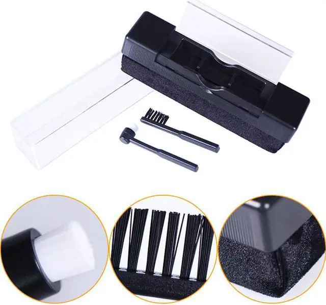 Main image of Acaigel Portable 3 in 1 Vinyl Record Cleaning Brush Set Stylus Velvet Anti-static Cleaner Kit