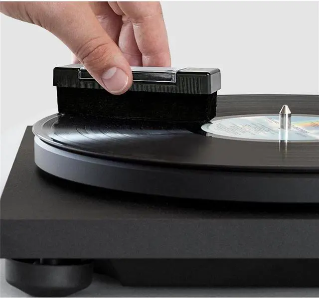 Alt view image 4 of 7 - Acaigel Portable 3 in 1 Vinyl Record Cleaning Brush Set Stylus Velvet Anti-static Cleaner Kit