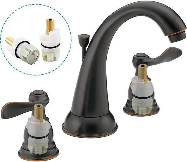 Alt view image 6 of 6 - RP25513 Faucet Stem Assembly Fits for Delta Roman Two-Handle Faucet Repair Kit