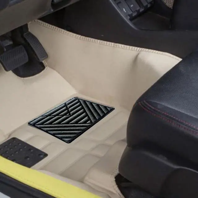 Alt view image 4 of 5 - Acaigel Black Car Carpet Pad Foot Mat Pedal Patch Cover 25 x 15 cm Car Foot Pad Car Mat
