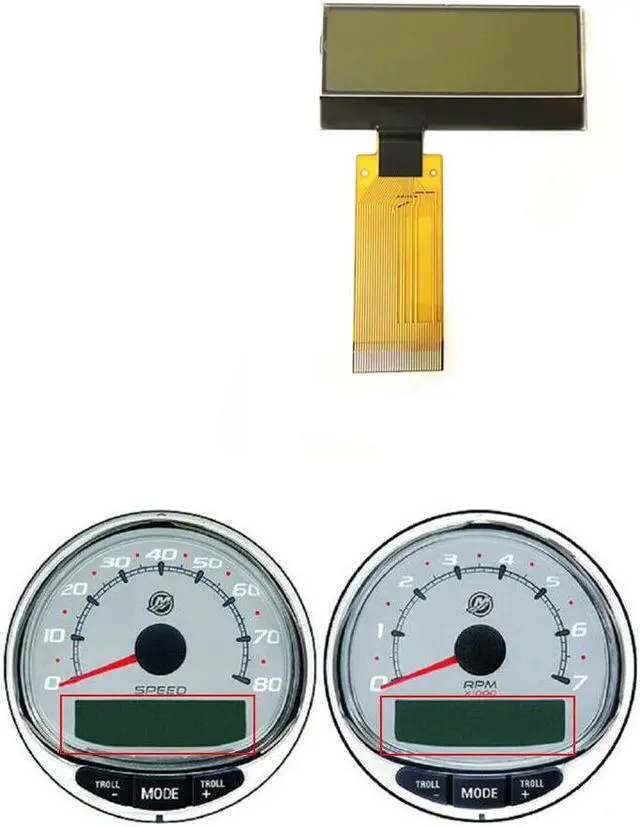 Alt view image 6 of 6 - Acaigel Dashboard LCD Display For Mercury Smartcraft SC1000 Speedometer Tachometer Gauge