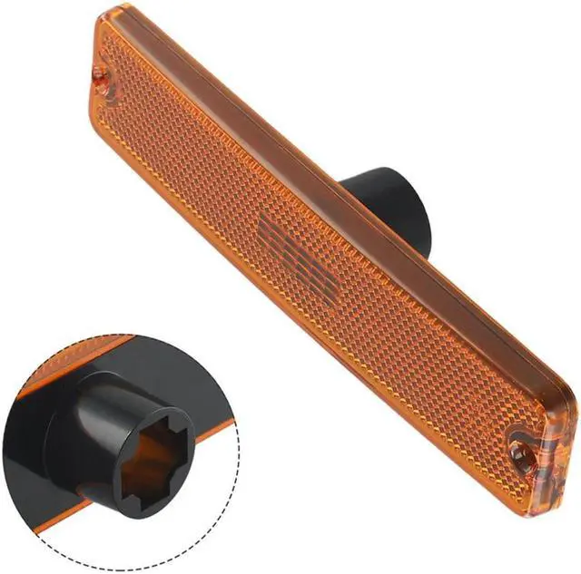 Alt view image 6 of 7 - Acaigel 2Pcs Front Bumper Side Marker Light For Jeep Wrangler YJ 1987-1995