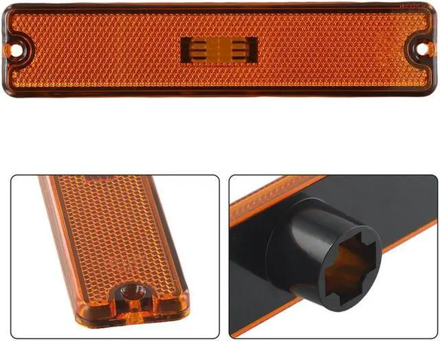 Alt view image 4 of 7 - Acaigel 2Pcs Front Bumper Side Marker Light For Jeep Wrangler YJ 1987-1995