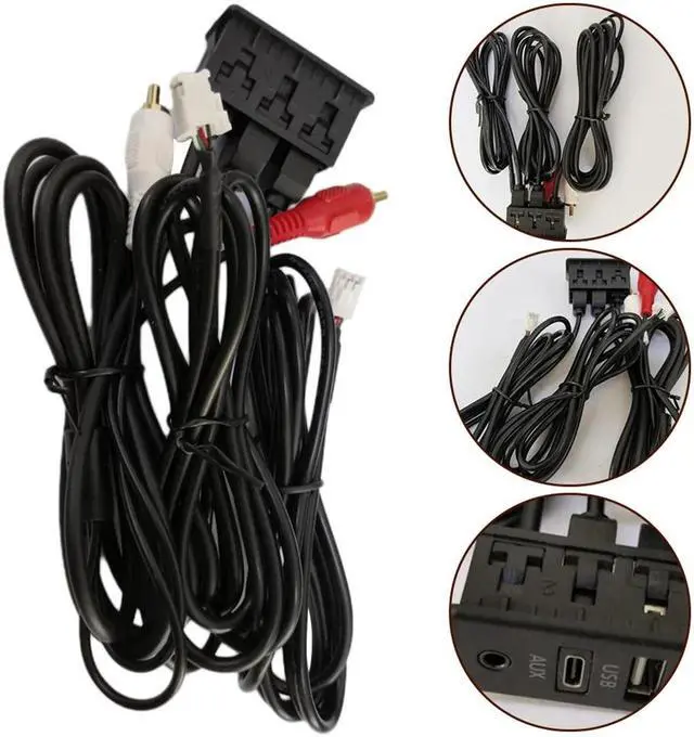 Alt view image 3 of 5 - Paiying Audio Input AUX Port Panel Adapter Extension Cable 4 Pin 6 Pin to USB+TYPE-C+RCA