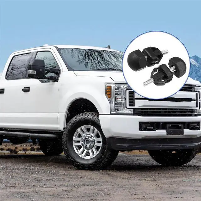 Alt view image 4 of 5 - Furulu 2 Pcs Hood Rest Bumper For Ford F-150 F-250 Lincoln Mark LT Jaguar S-Type XF XFR