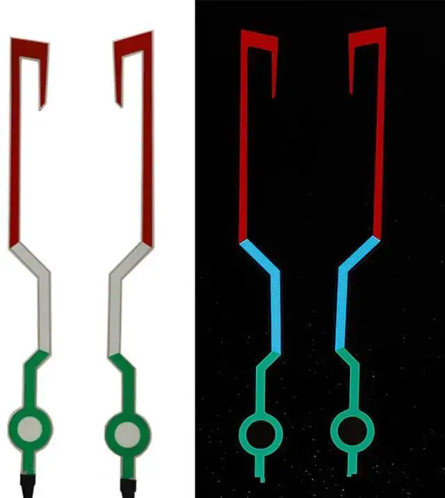 Alt view image 3 of 6 - Yingshan Motorcycle Helmet Luminous Strip LED cold light Reflective Sticker Modified