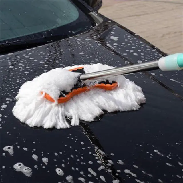 Alt view image 2 of 6 - Yingshan Wiping Mop Head Milk Silk Brush Soft Bristles Car SUV Wash Dusting Cleaning Tool