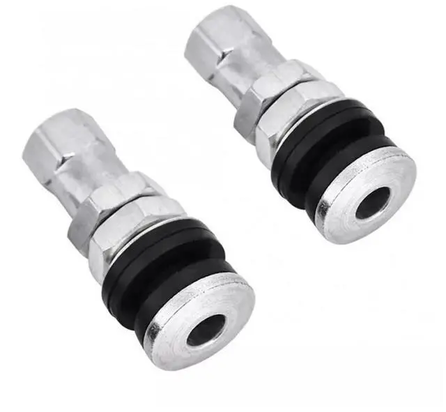 Alt view image 3 of 5 - Yingshan 4Pcs Tr161 Bolt In Tyre Valve Tire Metal Tubeless Clamp In Wheel Rim Rubber