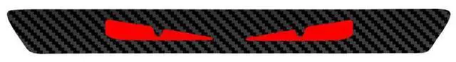 Alt view image 2 of 5 - Furulu Universal 3D Carbon Fiber Look Sticker Emblem Demon Eye Brake Tail Light Decal