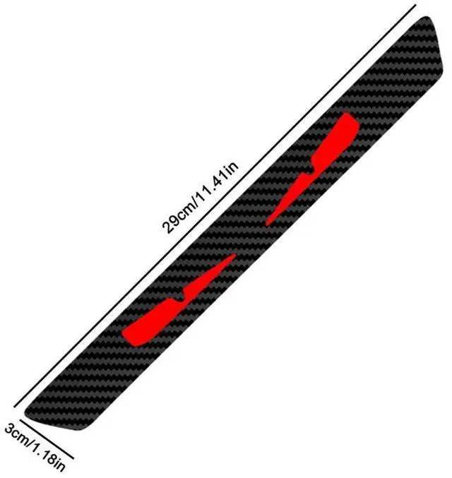 Alt view image 3 of 5 - Furulu Universal 3D Carbon Fiber Look Sticker Emblem Demon Eye Brake Tail Light Decal