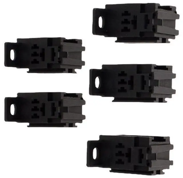 Alt view image 5 of 5 - Paiying 5 Sets 40A 5Pin Car Relay Socket with 6.3mm & 4.8mm Terminals Kit For Car Truck