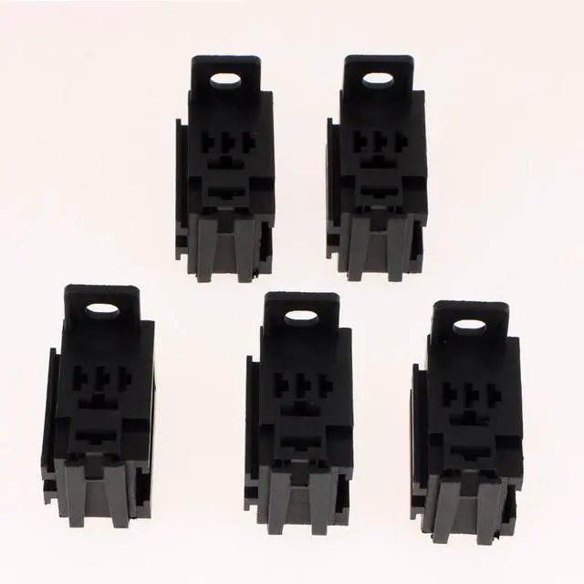 Alt view image 3 of 5 - Paiying 5 Sets 40A 5Pin Car Relay Socket with 6.3mm & 4.8mm Terminals Kit For Car Truck