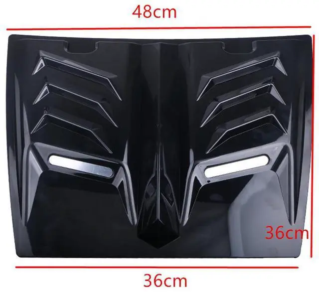 Alt view image 3 of 5 - Yingshan Universal Car Exterior Hood Vent Scoop Cover  Air Intake Grille Inlet Trim