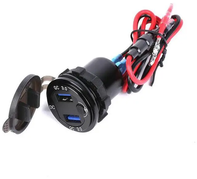 Alt view image 5 of 5 - Paiying Quick Charger 2USB Power Connector Socket With Voltage Display For CB750 Hornet