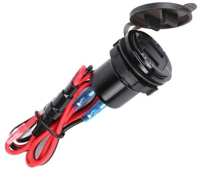 Alt view image 4 of 5 - Paiying Quick Charger 2USB Power Connector Socket With Voltage Display For CB750 Hornet