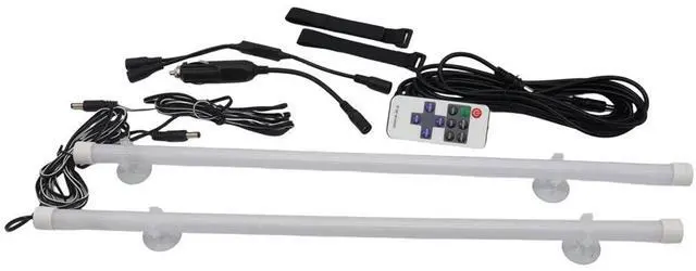 Main image of Acaigel 2pcs 12V White LED Interior Light Bar with Remote Controll  For RV Awning Interior Camping Tent Car Trailer Boat