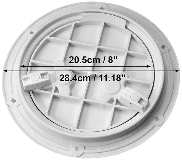 Alt view image 5 of 5 - Yingshan 8 Inch Boat Inspection Deck Plate Hatch Marine Inspection Hatch with Cover White
