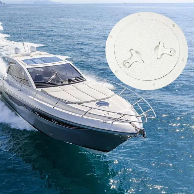 Alt view image 3 of 5 - Yingshan 8 Inch Boat Inspection Deck Plate Hatch Marine Inspection Hatch with Cover White