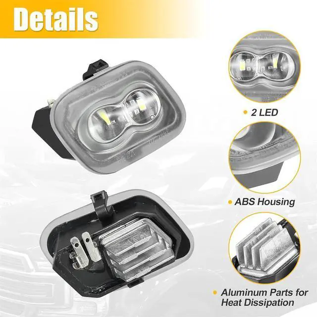 Alt view image 2 of 5 - Acaigel TWO Side Puddle Light Custom FL3Z13B374B For Ford F-150 F-250 F-350 Super Duty