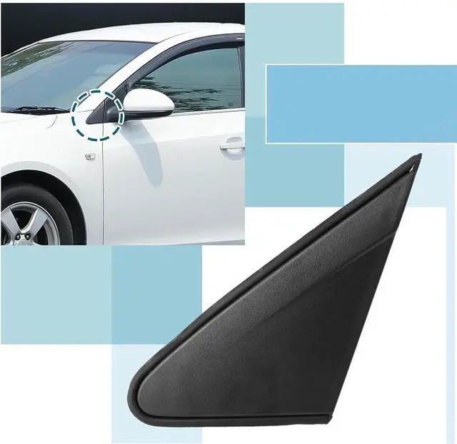 Alt view image 4 of 5 - Acaigel Pair Front Mirror Triangle Molding Left Right Side For Chevrolet Cruze 2009-2014