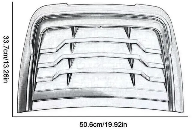 Alt view image 5 of 5 - Acaigel Universal Car Exterior Hood Vent Scoop Cover  Air Intake Grille Inlet Trim