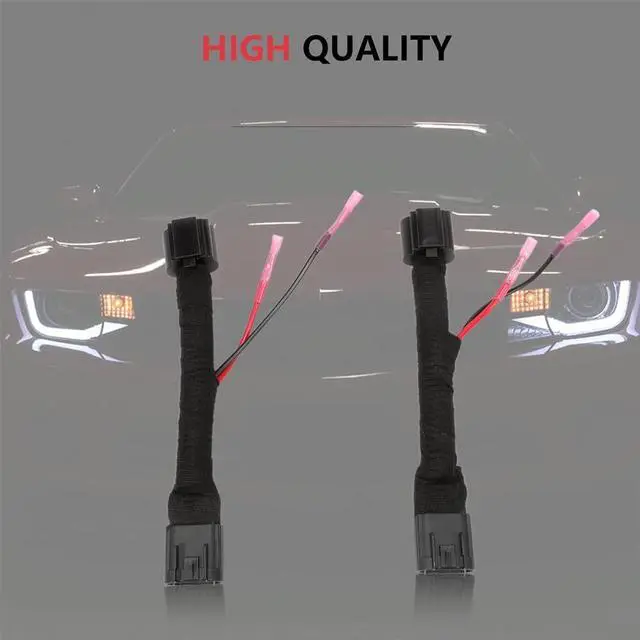 Alt view image 5 of 5 - Acaigel 2pcs Headlight Conversion Harness LHP-CMR10-TM For Chevy Camaro 2010-2013 6th Gen