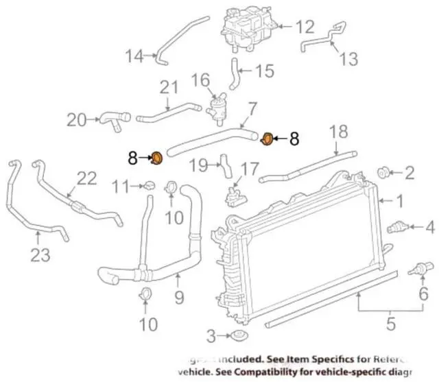 Alt view image 2 of 5 - Acaigel 2*Radiator Hose Clamp 11516234 for Regal Verano Lacrosse Enclave Terrain HHR