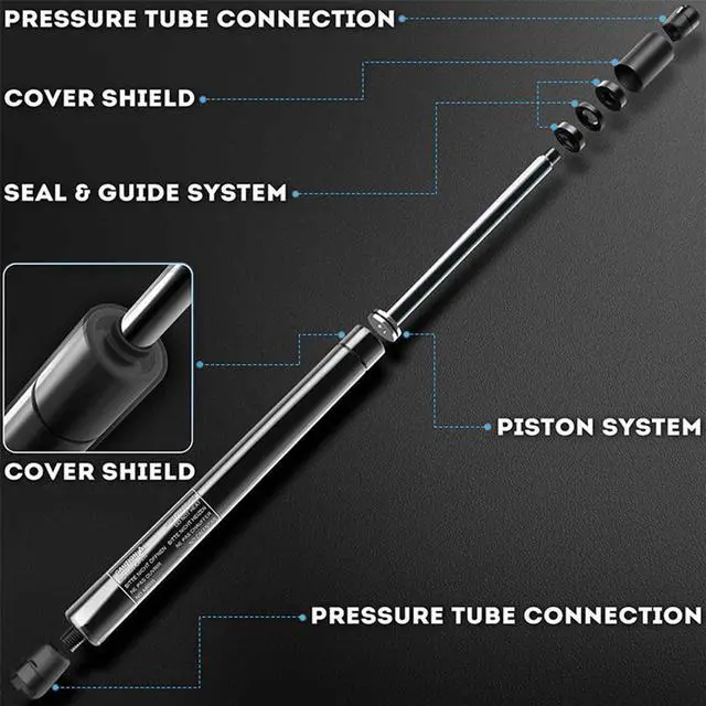 Alt view image 5 of 5 - Yingshan Front Hood Lift Supports Shocks Struts for Jeep Grand Cherokee WK2 Dodge 11-22