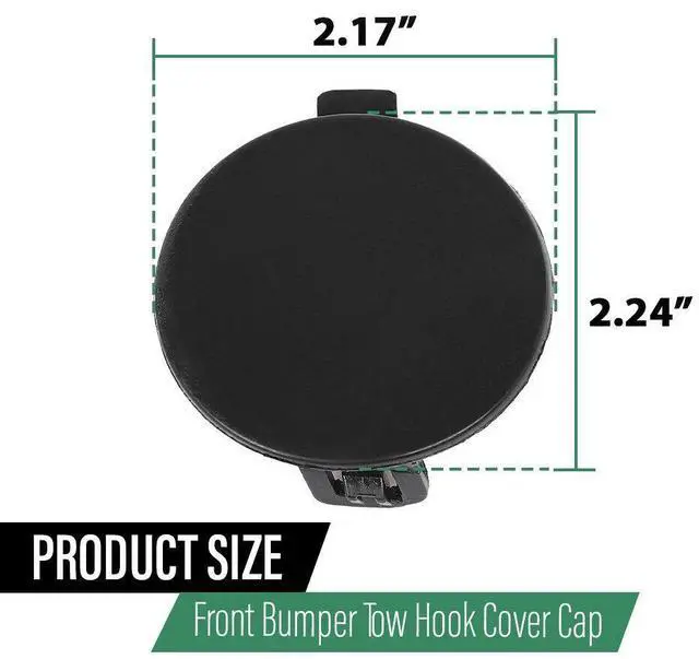 Alt view image 4 of 5 - Yingshan Tow Hook Plug Eye Cap Cover Front Bumper Fit For Jeep Compass 2017-2021