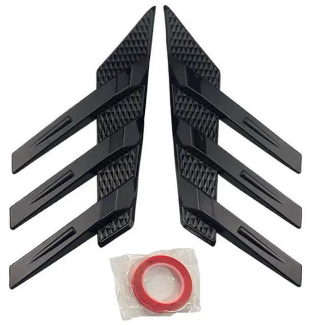 Alt view image 3 of 5 - Yingshan Car Rear Windshield Sticker Side Spoiler Splitter Trim Triangle Louver Window Sunshade Windshield