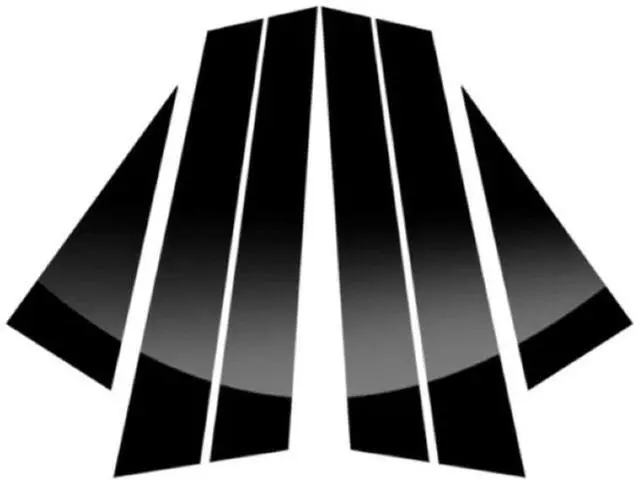 Alt view image 2 of 5 - Yingshan 6Pcs Glossy Black Pillar Post Window Covers Trim For Chevrolet Captiva 2009-2018