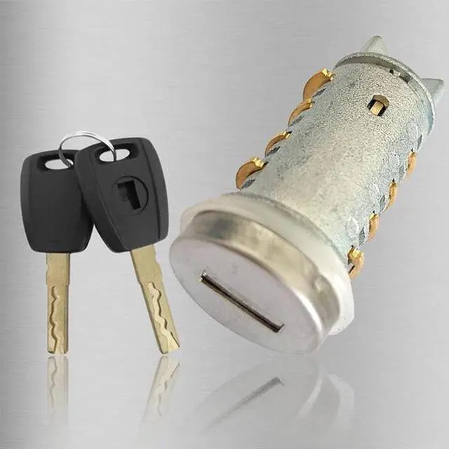 Alt view image 3 of 5 - Yingshan 71771348 Door Lock Barrel Cylinder With 2 Keys For Fiat
