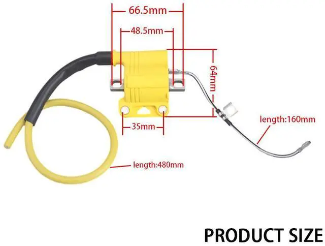 Alt view image 4 of 5 - Furulu 2T/4T Motorcycle Ignition Coil  For ATV Scooter Go Kart Dirt Bike Yamaha Engine Ignition