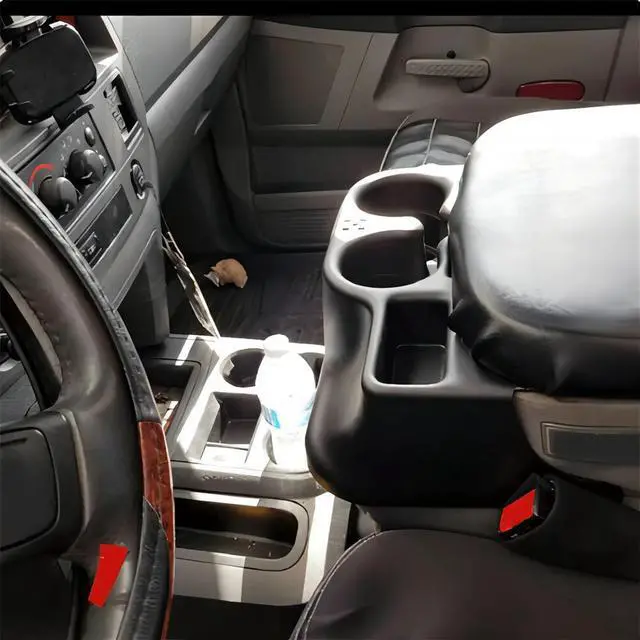 Alt view image 3 of 6 - Paiying Black Center Console Cup Holder Fit For Dodge Ram 1500 2500 3500 1999-2001