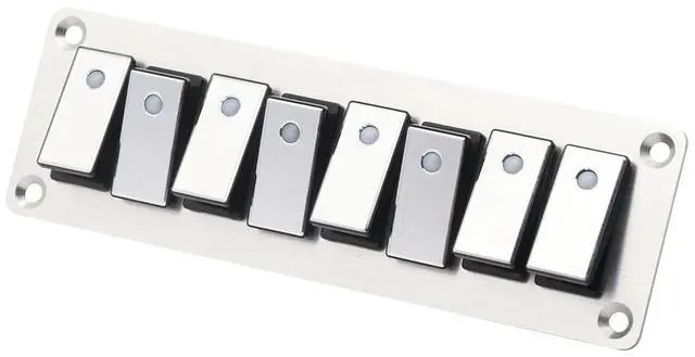 Alt view image 4 of 5 - Furulu 8 Rocker Switch Panel Switch Panel With Led Light For Boat Car