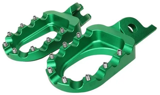 Alt view image 2 of 5 - Yingshan Green Footpegs Foot Pedals Rests For Kawasaki Kx250F/450F 09-18 Kx65 00-19