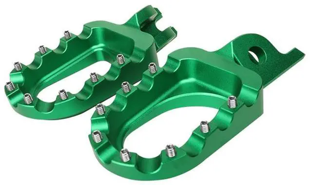 Alt view image 4 of 5 - Yingshan Green Footpegs Foot Pedals Rests For Kawasaki Kx250F/450F 09-18 Kx65 00-19