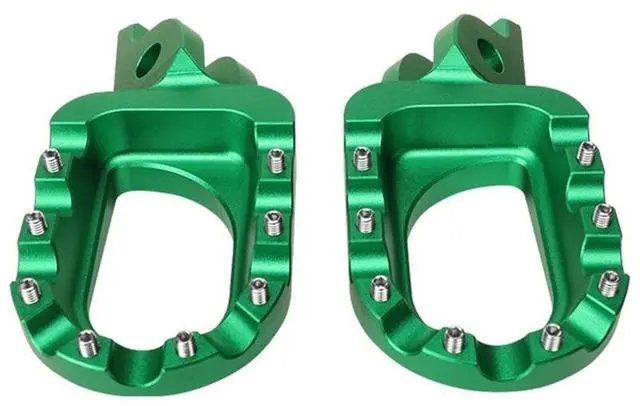 Alt view image 5 of 5 - Yingshan Green Footpegs Foot Pedals Rests For Kawasaki Kx250F/450F 09-18 Kx65 00-19