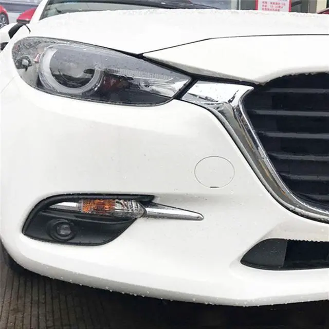 Alt view image 3 of 5 - Yingshan Left Right Chrome Fog Lamp Molding Cover Fit For Mazda 3 Sport 2017-2018